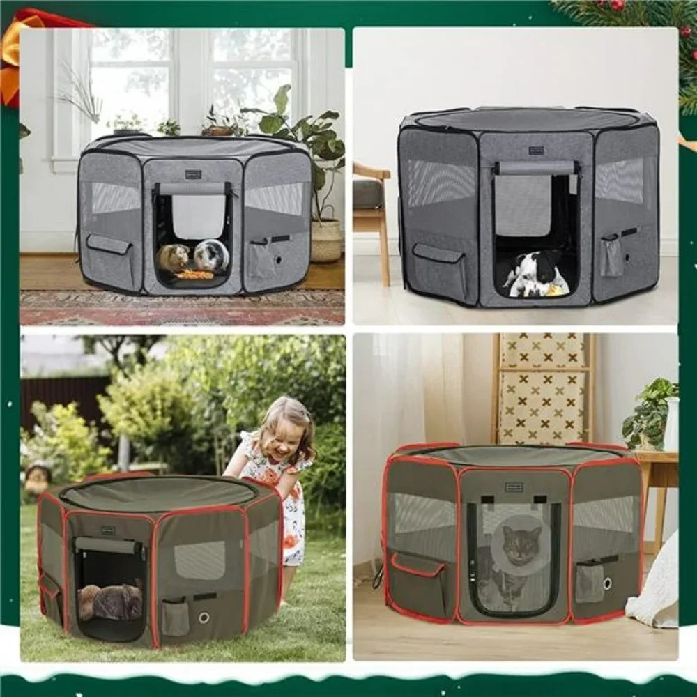 Playpen for for Large Dogs, with Water Bottle Holder, 41.5